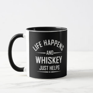 Whiskey hilft lustigen Zitaten Alkohol trinken Red Tasse