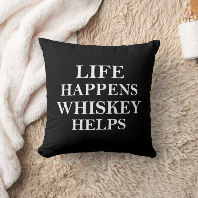 Whiskey hilft witzige Redewendungen Kissen (Decke)