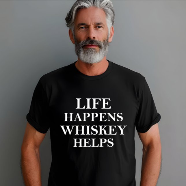 Whiskey hilft witzige Redewendungen T-Shirt (Von Creator hochgeladen)