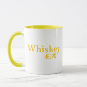 Whiskey hilft witzige Redewendungen Whisky Zitate Tasse