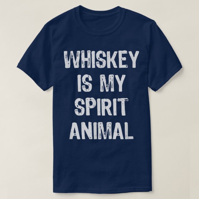 Whiskey Is My Spirit Animal Funny Drinking Christm T-Shirt (Design vorne)