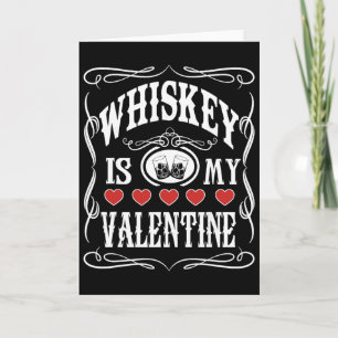 Whiskey ist mein Valentinsgruß Retro-Cowboy  Karte