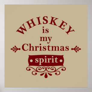 Whiskey ist mein Weihnachtsgeist Poster