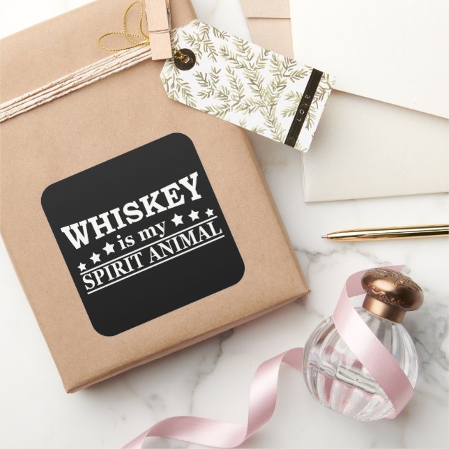 Whiskey ist meine geile Redewendungen mit lustigen Quadratischer Aufkleber (Schenken)