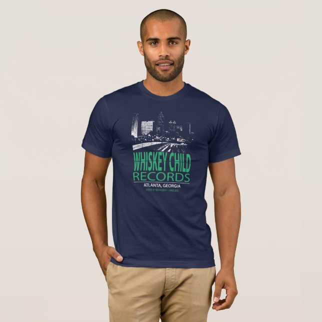 WHISKEY KIND PLATTEN - ATL T - Shirt (Navy Blue) (Vorne ganz)