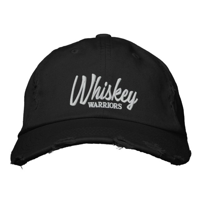 Whiskey-Krieger Bestickte Baseballkappe (Vorderseite)