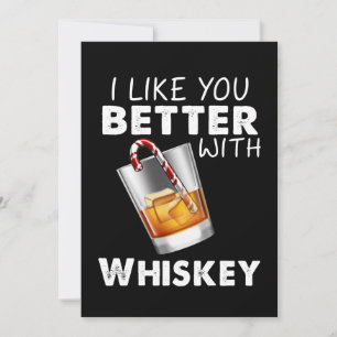 Whiskey Lover Ich mag dich lieber mit Whiskey Dankeskarte