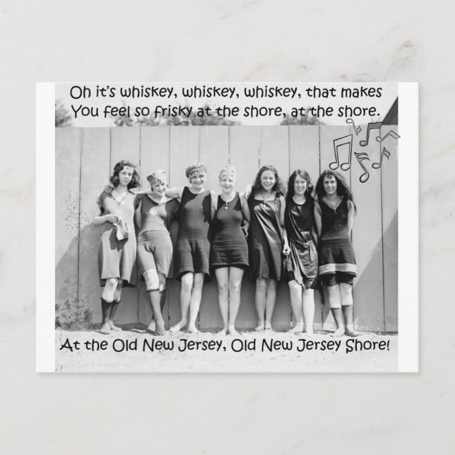 Whiskey macht dich zum Friskey am alten NJ Shore Postkarte (Vorderseite)