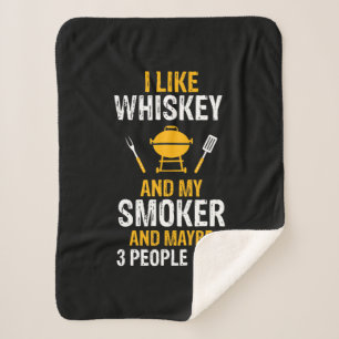 Whiskey Mein Raucher 3 Personen Witze GRILLEN Sherpadecke