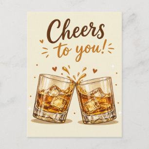 Whiskey On The Rocks Geburtstag Postkarte