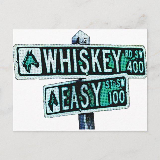 Whiskey Rd & Easy St Postkarte (Vorderseite)