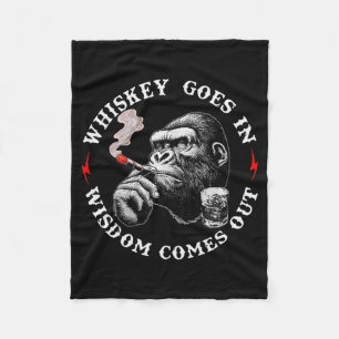 Whiskey Rein Wisdom Kommt Lustiger Affe (auf Fleecedecke