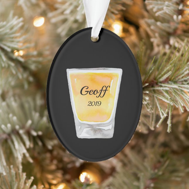Whiskey Shot Personalisiert Ornament (Baum)