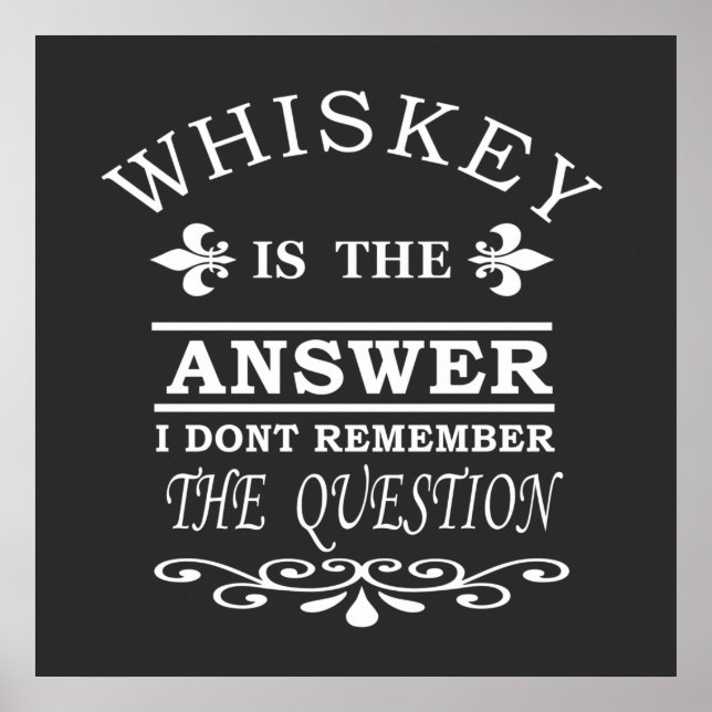 Whiskey-Slogan Poster (Vorne)