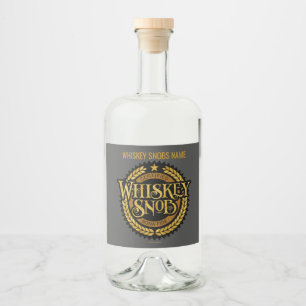 Whiskey-Snob Alkoholflaschenetikett