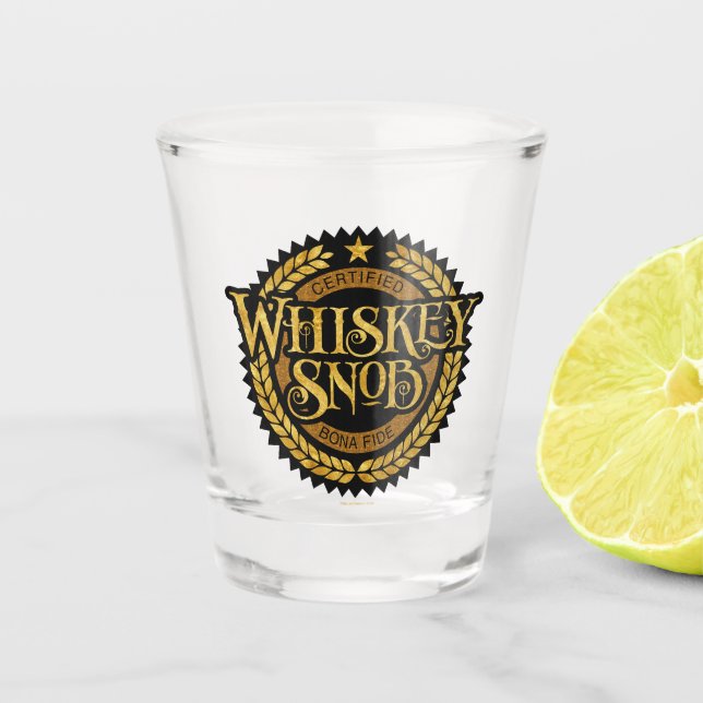 Whiskey Snob Shootglas Schnapsglas (Vorderseite)
