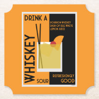Whiskey Sour Cocktail Napkin
