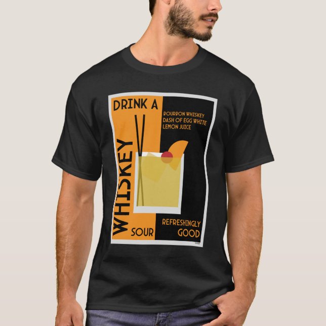 Whiskey Sour Cocktail T-Shirt (Vorderseite)