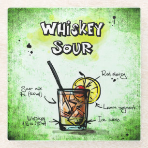 Whiskey Sour Drink Rezept Glasuntersetzer