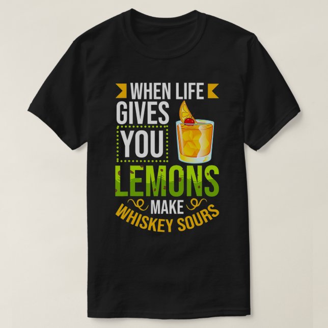 Whiskey Sour Rezept Cocktail Drink Mi T-Shirt (Design vorne)