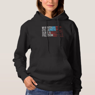 Whiskey Steak Guns Freedom Patriotic Flag 4. J Hoodie
