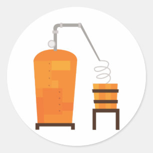 Whiskey Still Runder Aufkleber