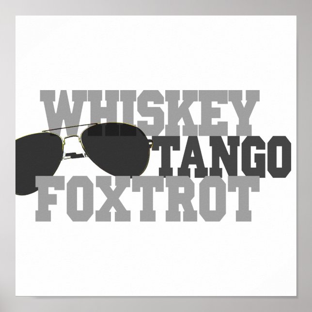 Whiskey Tango Foxtrot - Aviation Glass Poster (Vorne)