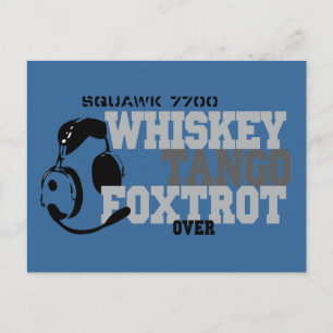 Whiskey Tango Foxtrot - Aviation Spaß Postkarte