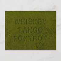 Whiskey Tango Foxtrot Postkarte