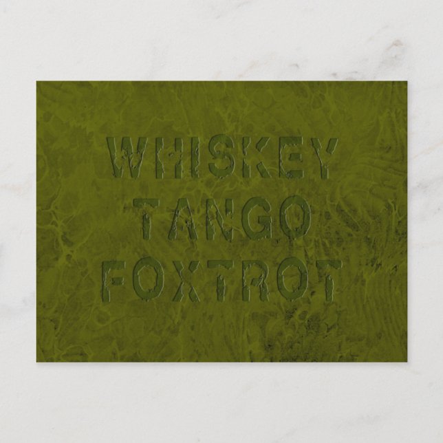 Whiskey Tango Foxtrot Postkarte (Vorderseite)