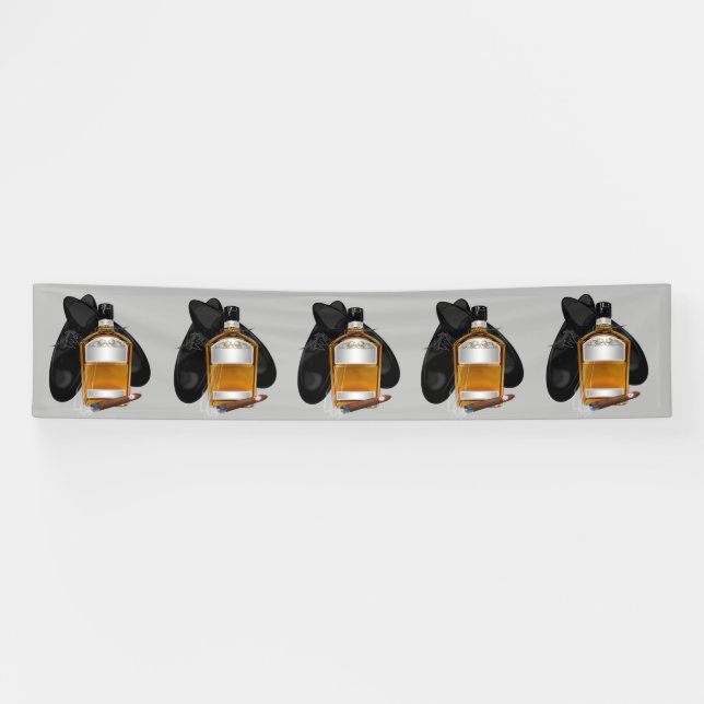 Whiskey und Cigar wiederholen Geburtstagsbanner Banner (Horizontal)
