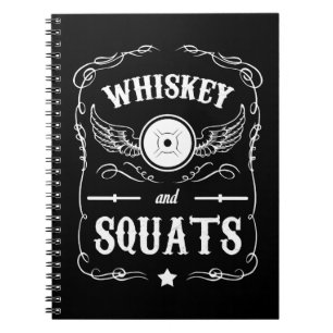 Whiskey und Squats - Motivierend "Gewichtheben" Notizblock