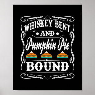 Whiskey und Thanksgiving - Lustiger Truthahn-Tag-T Poster