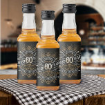 Whiskey Vintage Mens 60th Birthday Alkoholflaschenetikett<br><div class="desc">Celebrate the big 6-0 with style and humor with this vintage whiskey label-inspired birthday design. The black, gold, and white typography is ornate and elegant, giving it a classic retro vintage feel. Perfect for man (or woman!) in your life who loves their scotch, spirits, bourbon, and other liquor drinks. Features...</div>