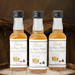 Whiskey Watercolor Chocolate Truffles Birthday Alkoholflaschenetikett