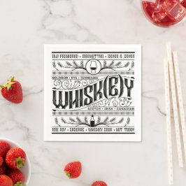 Whiskey / Whisky Napkin Serviette