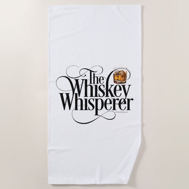 Whiskey Whisperer Beach Handtuch (Vorderseite)