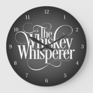 Whiskey Whisperer Große Wanduhr