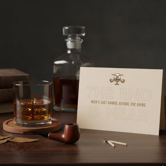 Whiskey & Zigarre Junggesellen-Abschiedseinladung  Einladung
