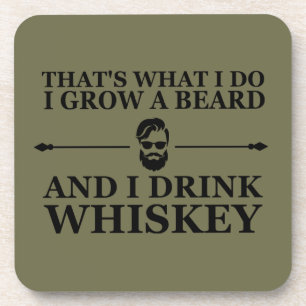 Whiskey-Zitate mit lustigen bärtigen Redewendungen Getränkeuntersetzer