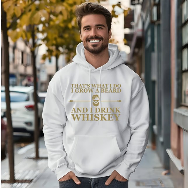 Whiskey-Zitate mit lustigen bärtigen Redewendungen Hoodie (Von Creator hochgeladen)