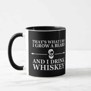 Whiskey-Zitate mit lustigen bärtigen Redewendungen Tasse
