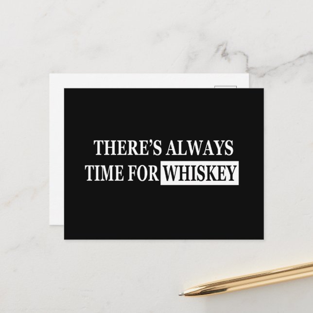 Whiskey zitiert lustige alkoholische Redewendungen Feiertagspostkarte (Vorderseite/Rückseite Beispiel)