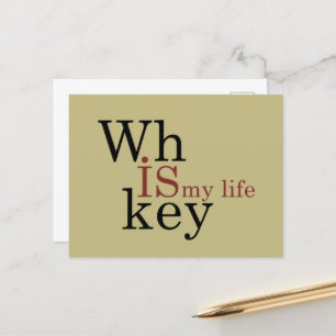 Whiskey zitiert lustige Alkoholkonsum Redewendunge Feiertagspostkarte