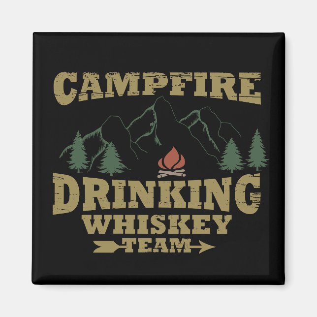 Whiskey zitiert lustige Camping Camper Redewendung Magnet (Vorne)