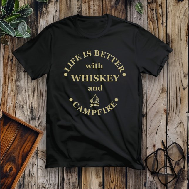 Whiskey zitiert lustige Camping Camper Redewendung T-Shirt (Von Creator hochgeladen)
