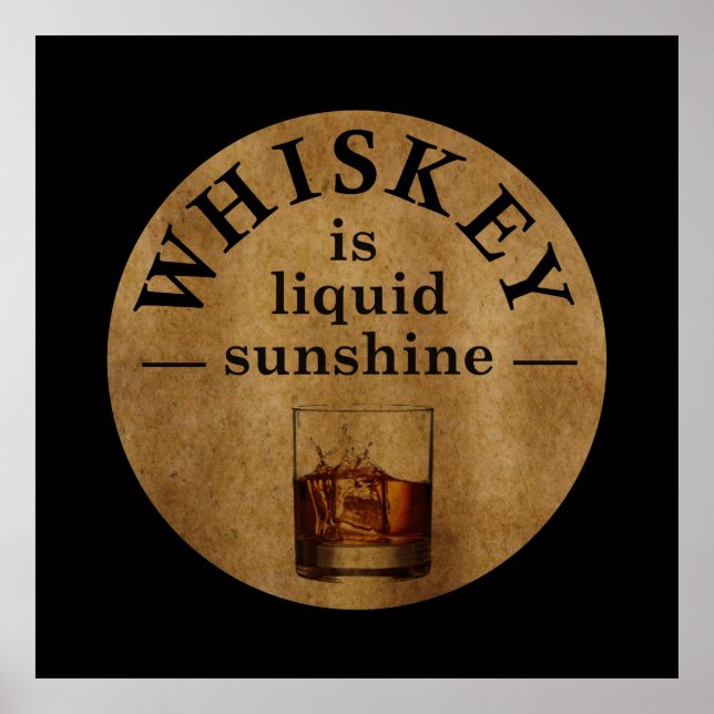 Whiskey zitiert lustige Redewendungen zum Trinken Poster (Vorne)