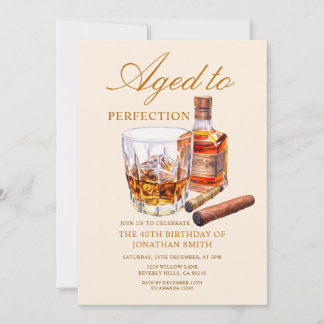 Whiskey zum Geburtstag - gereift bis zur Vollkomme Einladung