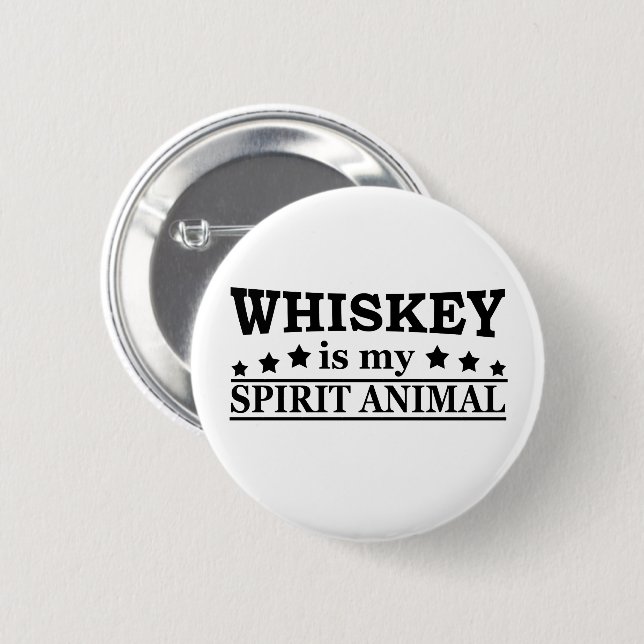 Whisky ist mein Geiststier Button (Vorne & Hinten)