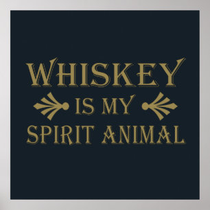Whisky ist mein Geiststier Poster